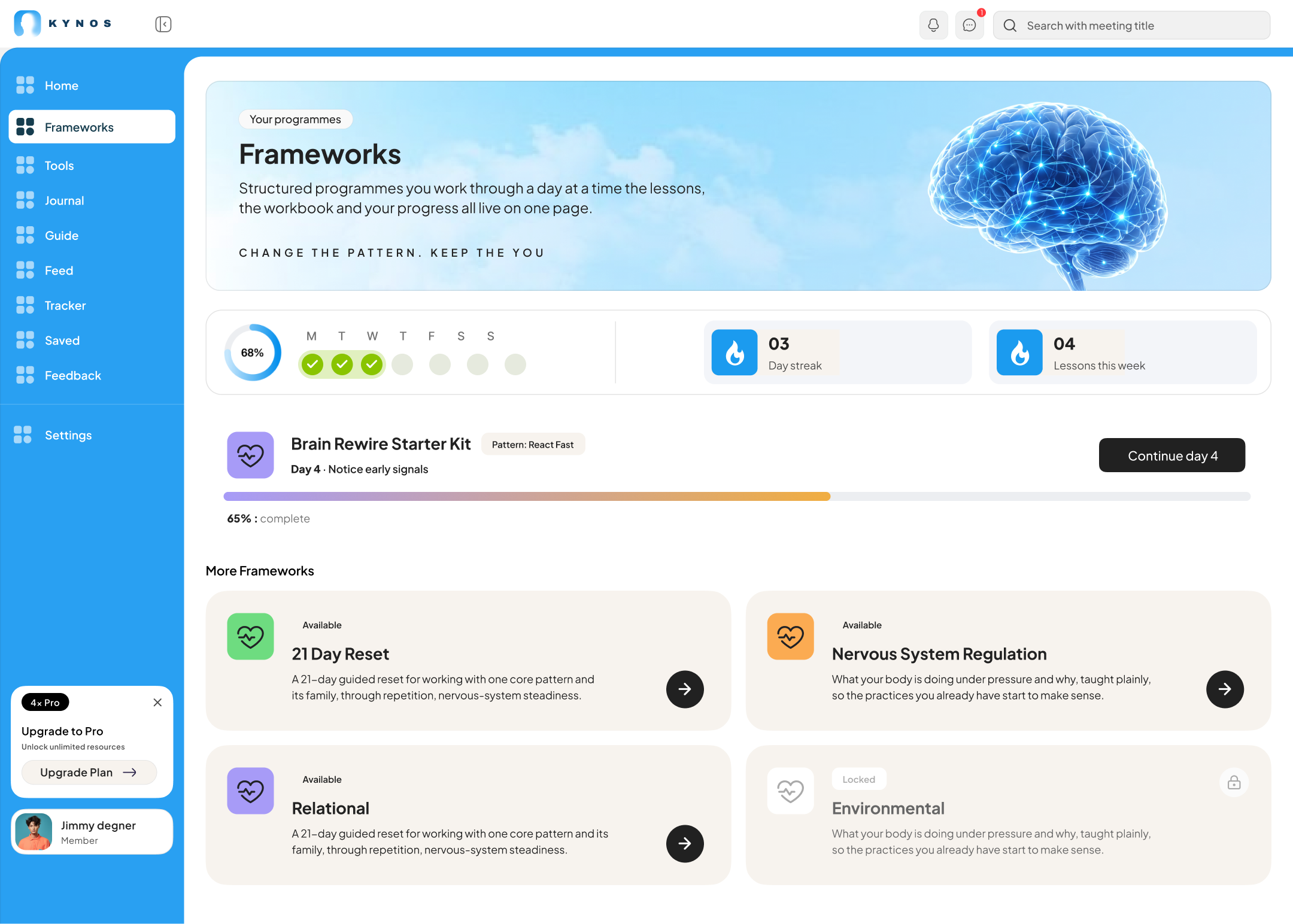 Kynos Frameworks screen, reused as a temporary image placeholder